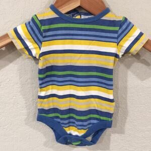 Little Maven by‎ Tori Spelling Boy 6M Bodysuit Blue Striped 100% Cotton Preppy